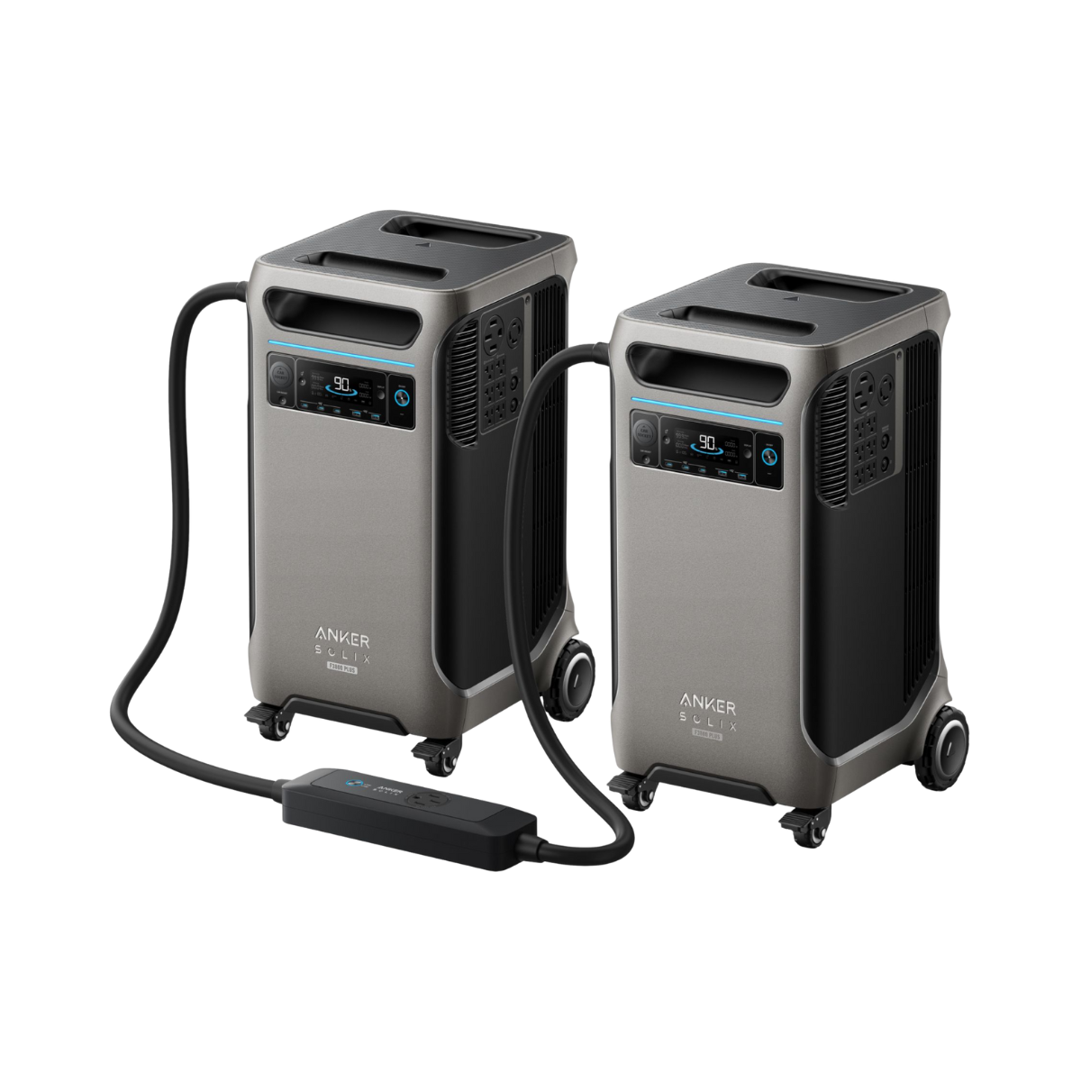 Anker SOLIX F3800 Plus Power Station 2-Pack (7680Wh + Double Voltage Hub