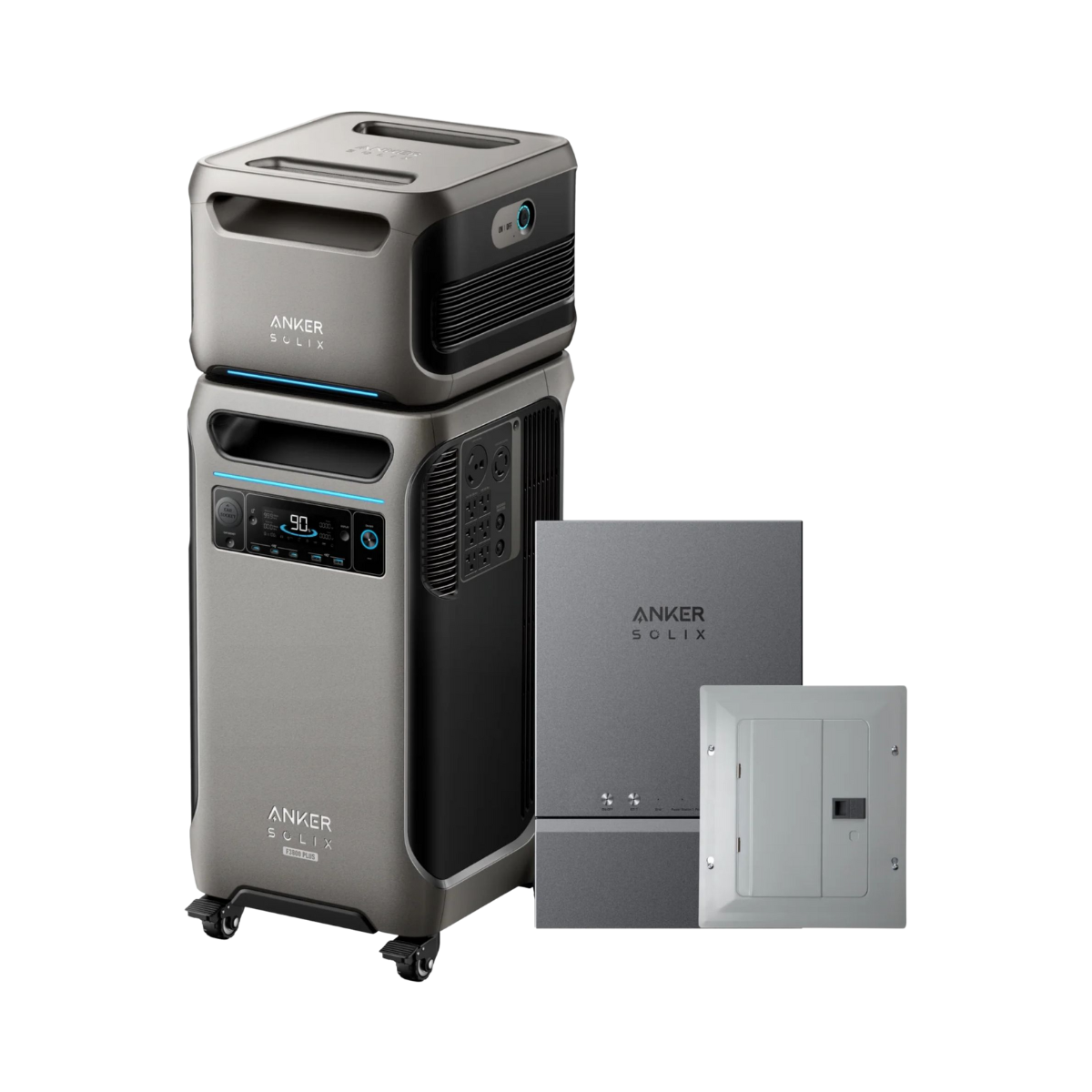 Anker SOLIX F3800 Plus Power Station (3840Wh) + Expansion Battery (3840Wh) + Home Power Panel + Subpanel