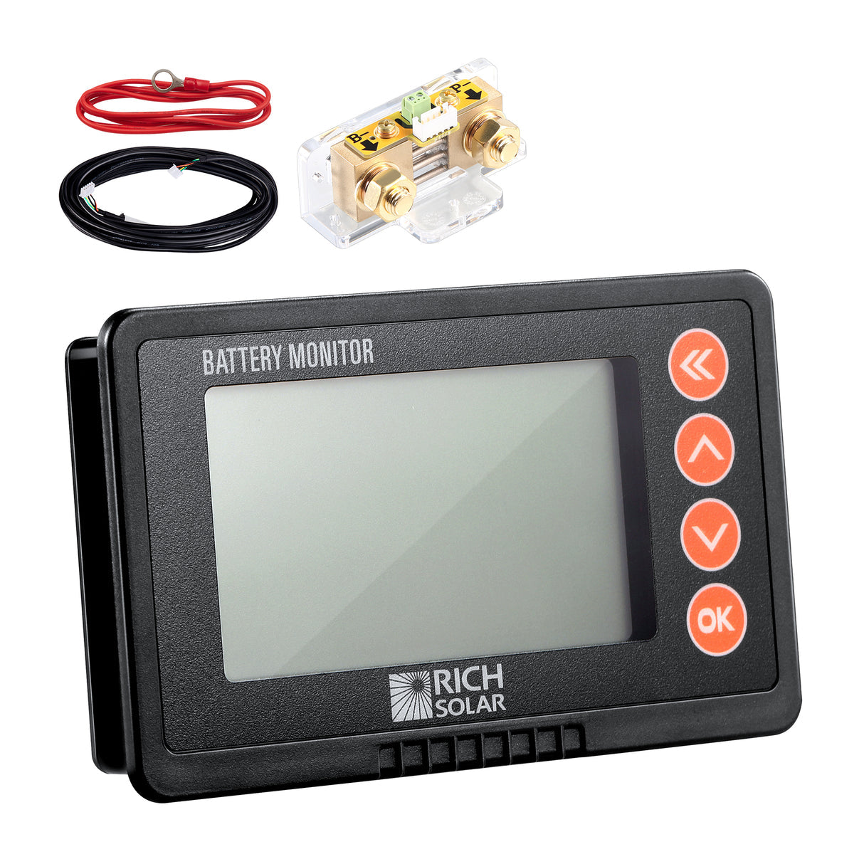 Rich Solar 500 Amp Battery Monitor with Shunt | 8~120V 500A Battery Monitor with Shunt | Accurate Battery Status Monitor - Image 2