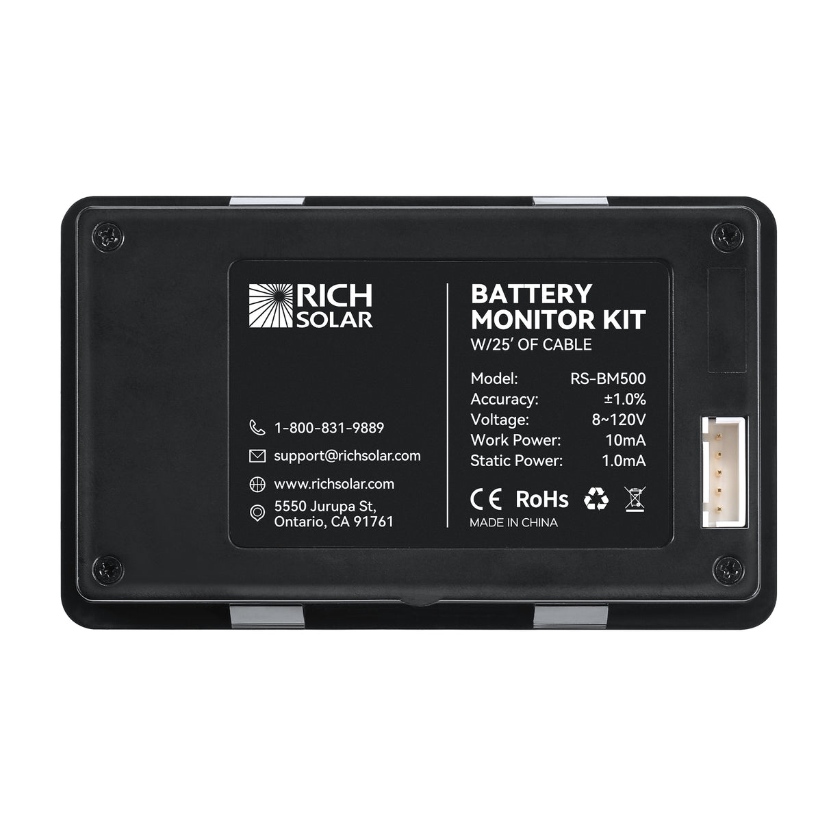 Rich Solar 500 Amp Battery Monitor with Shunt | 8~120V 500A Battery Monitor with Shunt | Accurate Battery Status Monitor | Easy to Use - Image 11