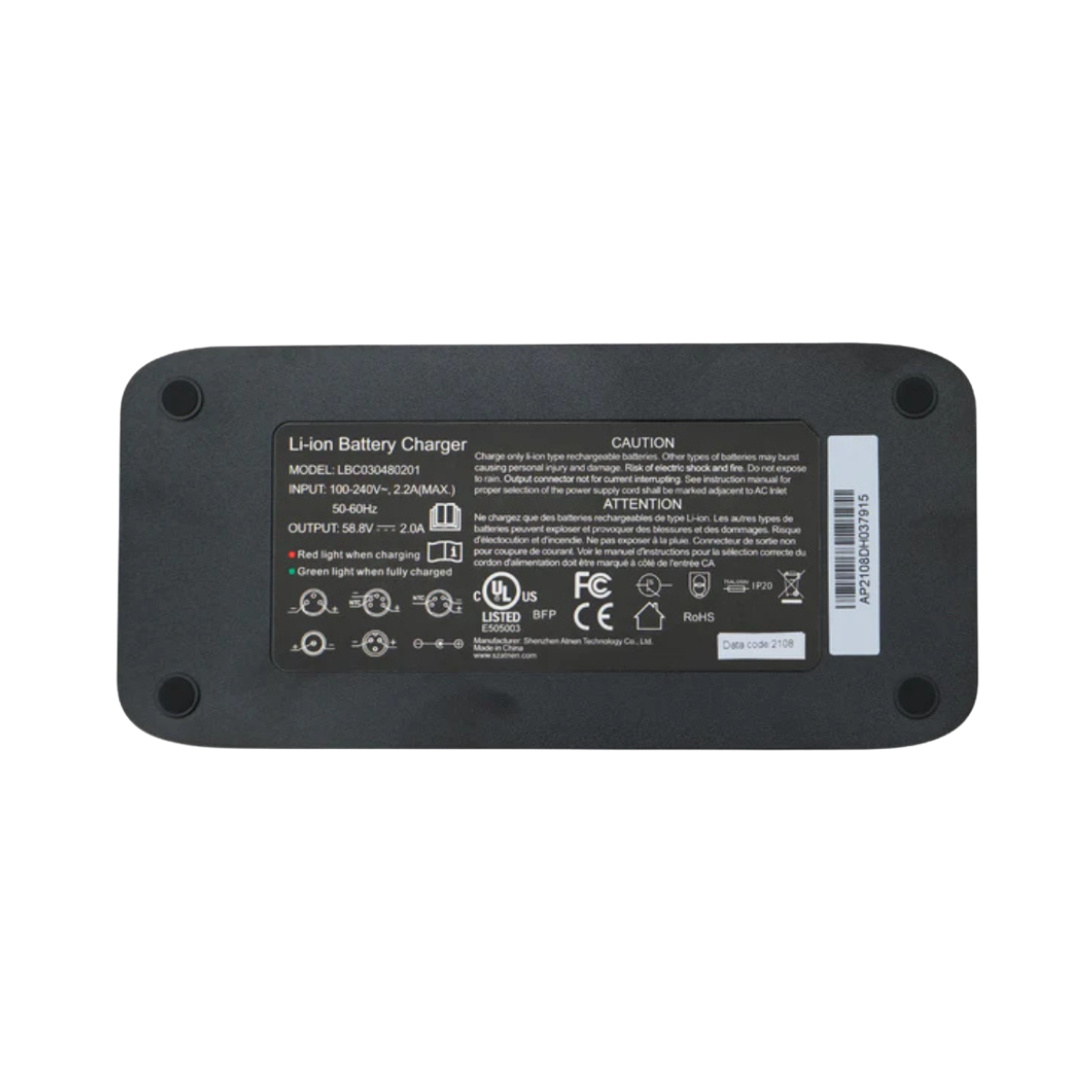 Eunorau Battery Charger – 52V 2A