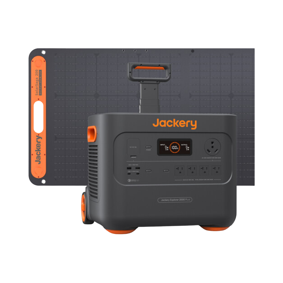 Jackery Explorer 2000 Plus Power Station with SolarSaga 200W Solar Panel (2042 Wh + 200 W)