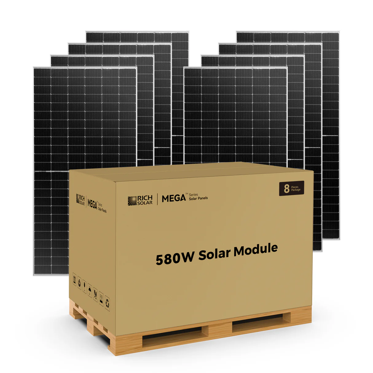 Rich Solar MEGA 580 - 580W 24V Bifacial Solar Panels (8) - Image 3