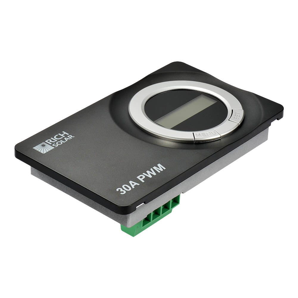 Rich Solar 30 Amp Flush Mount PWM Solar Charge Controller | 30A 12V/24V PWM Controller - Image 4