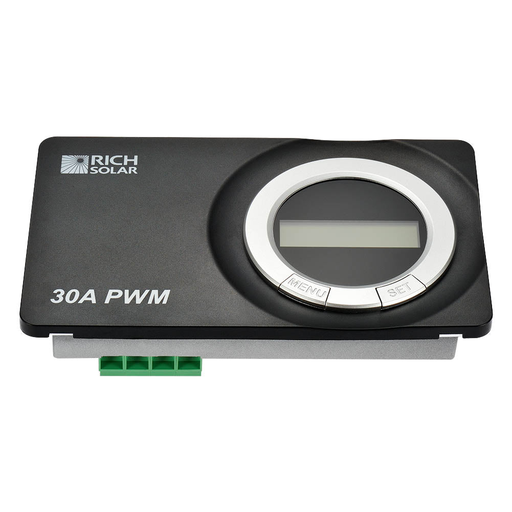 Rich Solar 30 Amp Flush Mount PWM Solar Charge Controller | 30A 12V/24V PWM Controller - Image 3