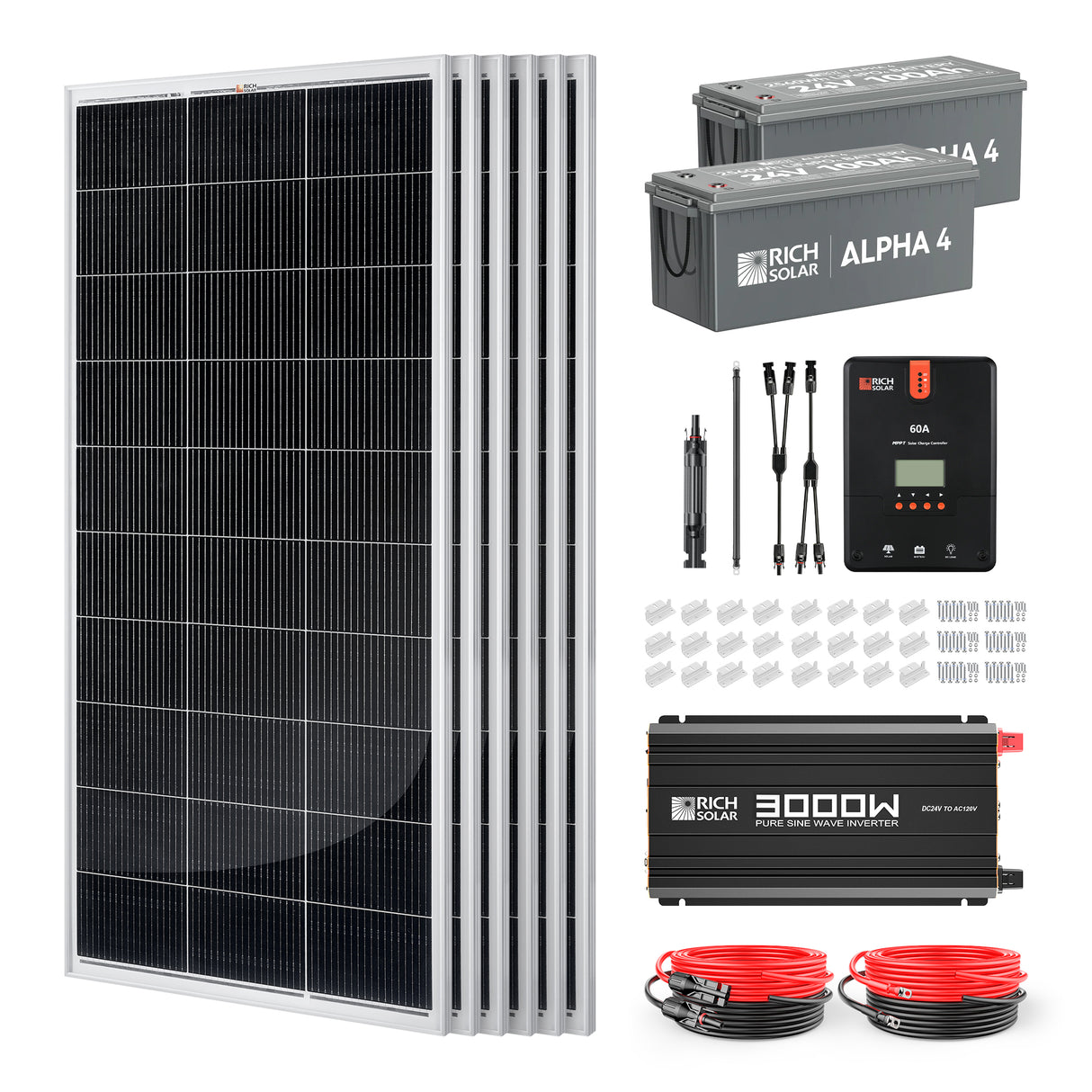 Rich Solar 24 Volt Complete Offgrid Solar Kit (1.2kW) - Image 2