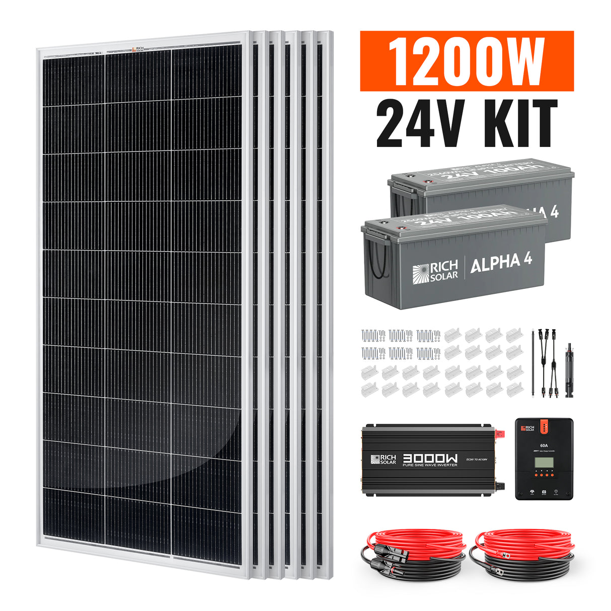 Rich Solar 24 Volt Complete Offgrid Solar Kit (1.2kW) - Image 3