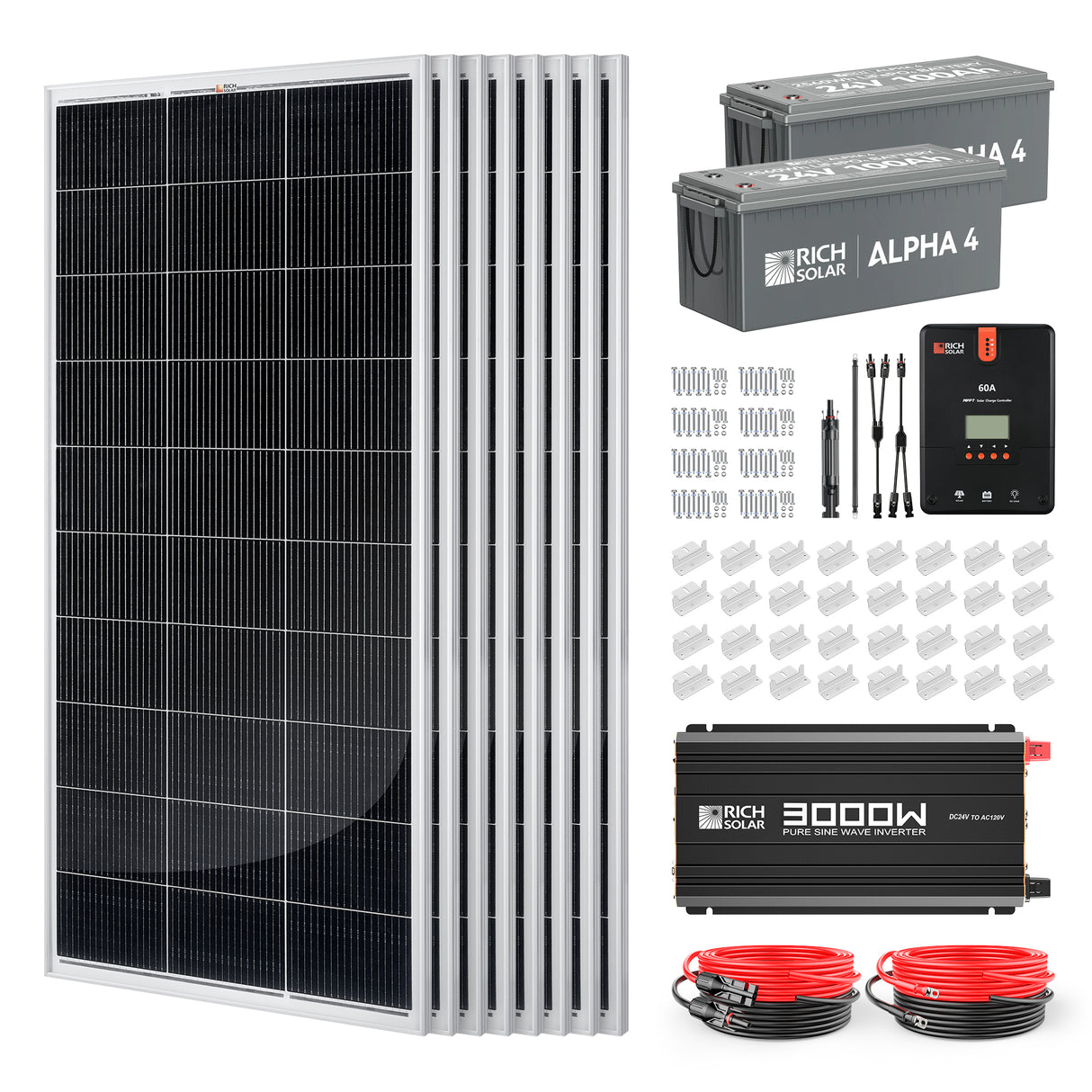 Rich Solar 24 Volt Complete Offgrid Solar Kit (1.6kW) - Image 2