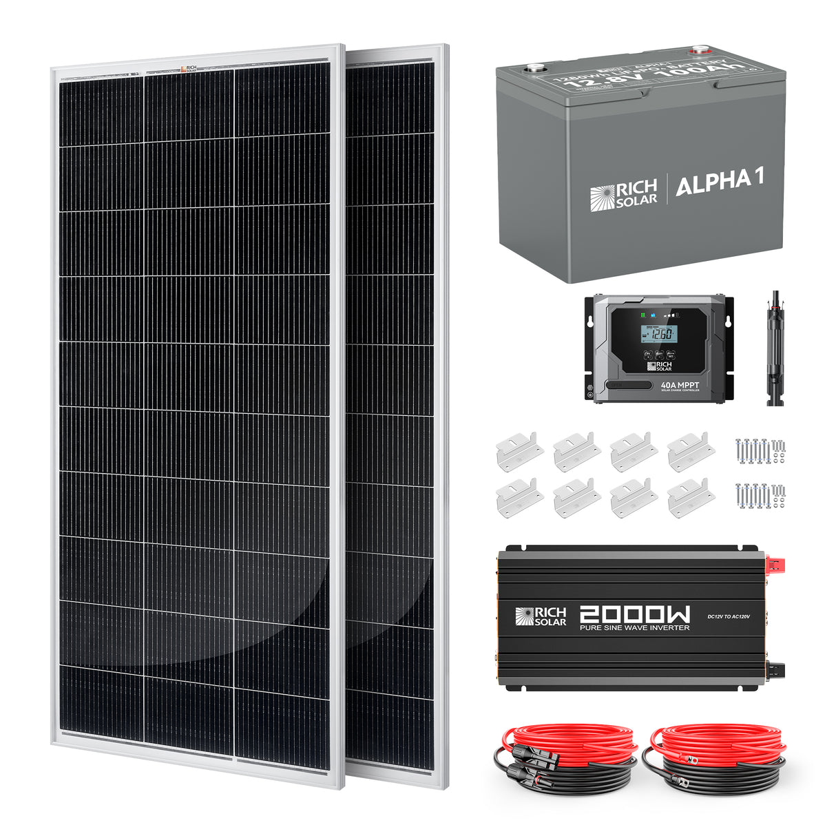Rich Solar 12 Volt Complete Offgrid Solar Kit (400W) - Image 2