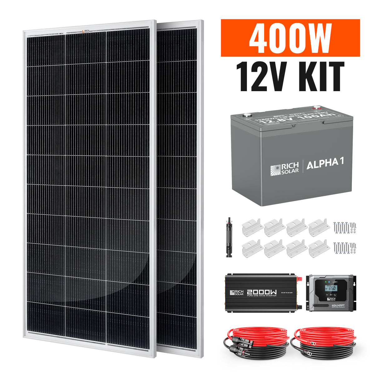 Rich Solar 12 Volt Complete Offgrid Solar Kit (400W) - Image 3