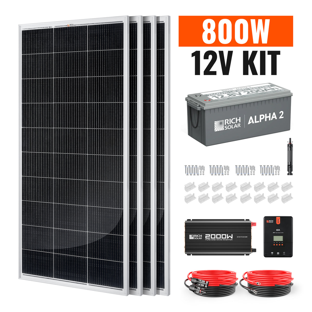 Rich Solar 12 Volt Complete Offgrid Solar Kit (800W) - Image 3