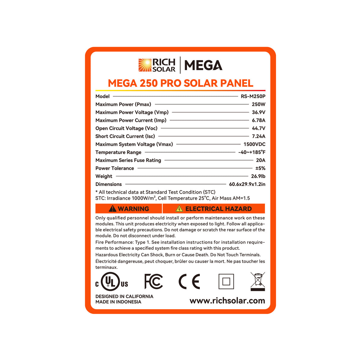 Rich Solar MEGA 250 - 250W 24V Solar Panel - Image 10