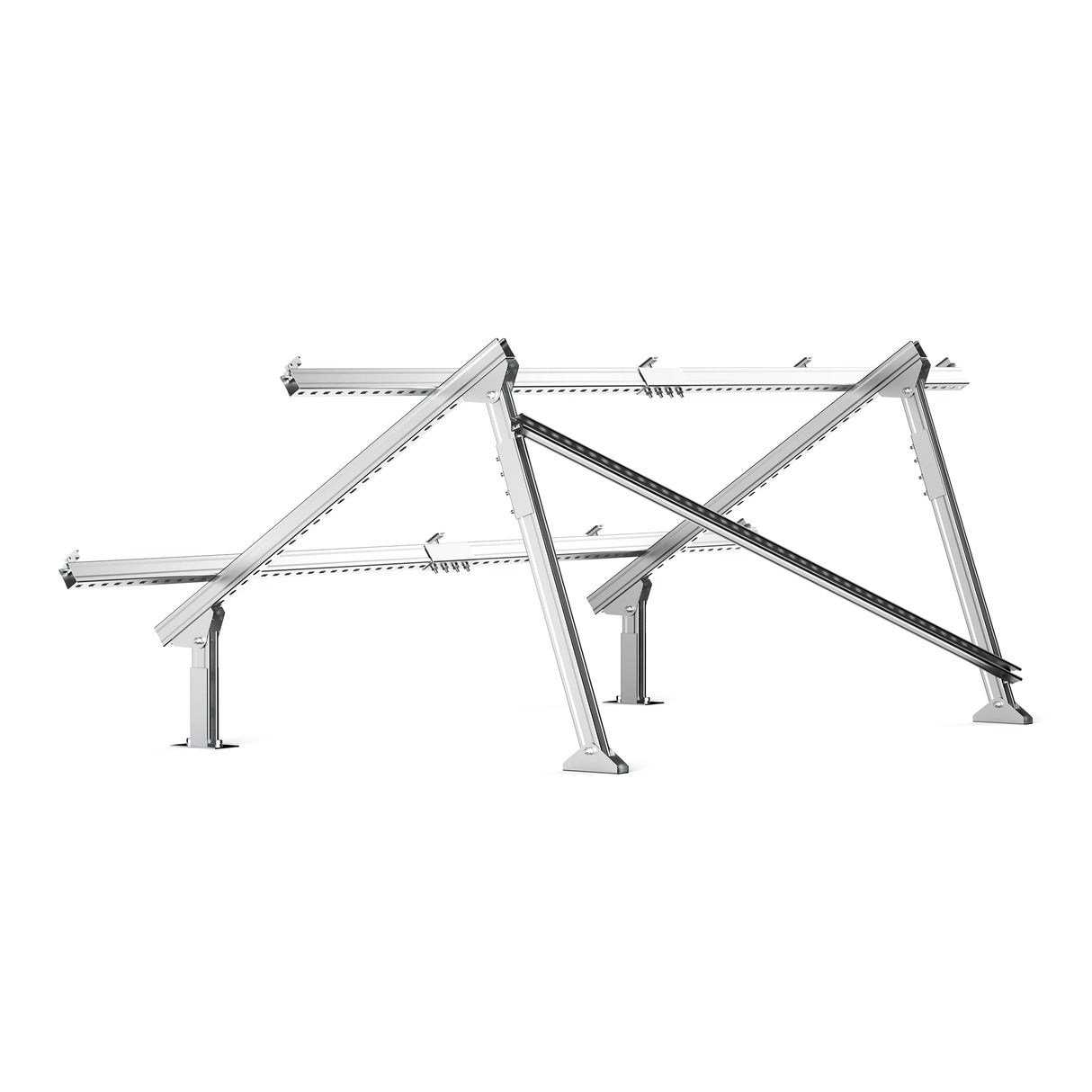 Rich Solar Solar Ground Mount | Fit MEGA 100/100 SLIM/MEGA 150 | Adjustable, Easy-to-Install Brackets for 1-4 Panels - Image 2