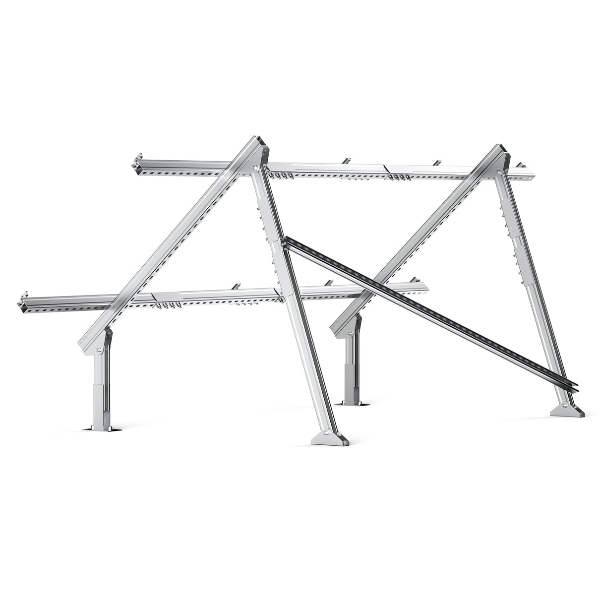 Rich Solar Solar Ground Mount | Fit MEGA 200/MEGA 220/MEGA 250 | Adjustable, Easy-to-Install Brackets for 1-4 Panels - Image 2