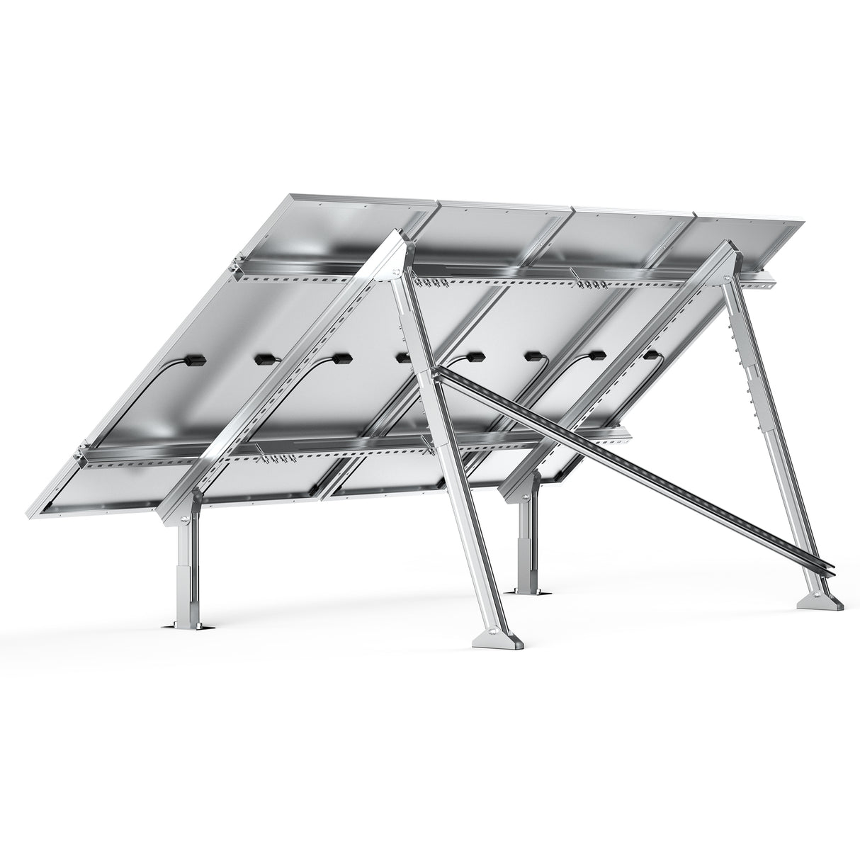 Rich Solar Solar Ground Mount | Fit MEGA 200/MEGA 220/MEGA 250 | Adjustable, Easy-to-Install Brackets for 1-4 Panels - Image 3