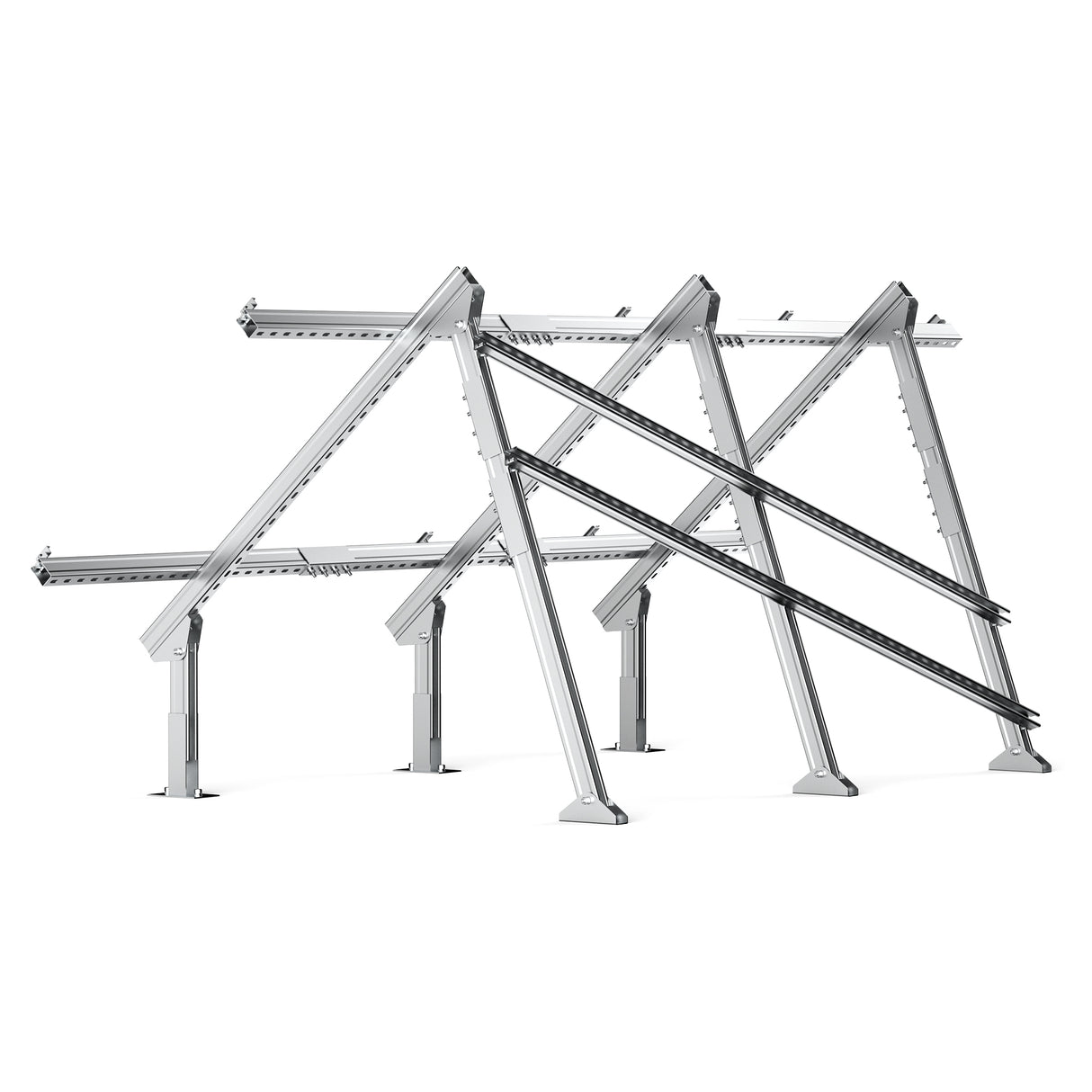 Rich Solar Solar Ground Mount | Fit MEGA 130 SLIM / MEGA 335 / MEGA 410 | Adjustable, Easy-to-Install Brackets for 1-4 Panels - Image 2