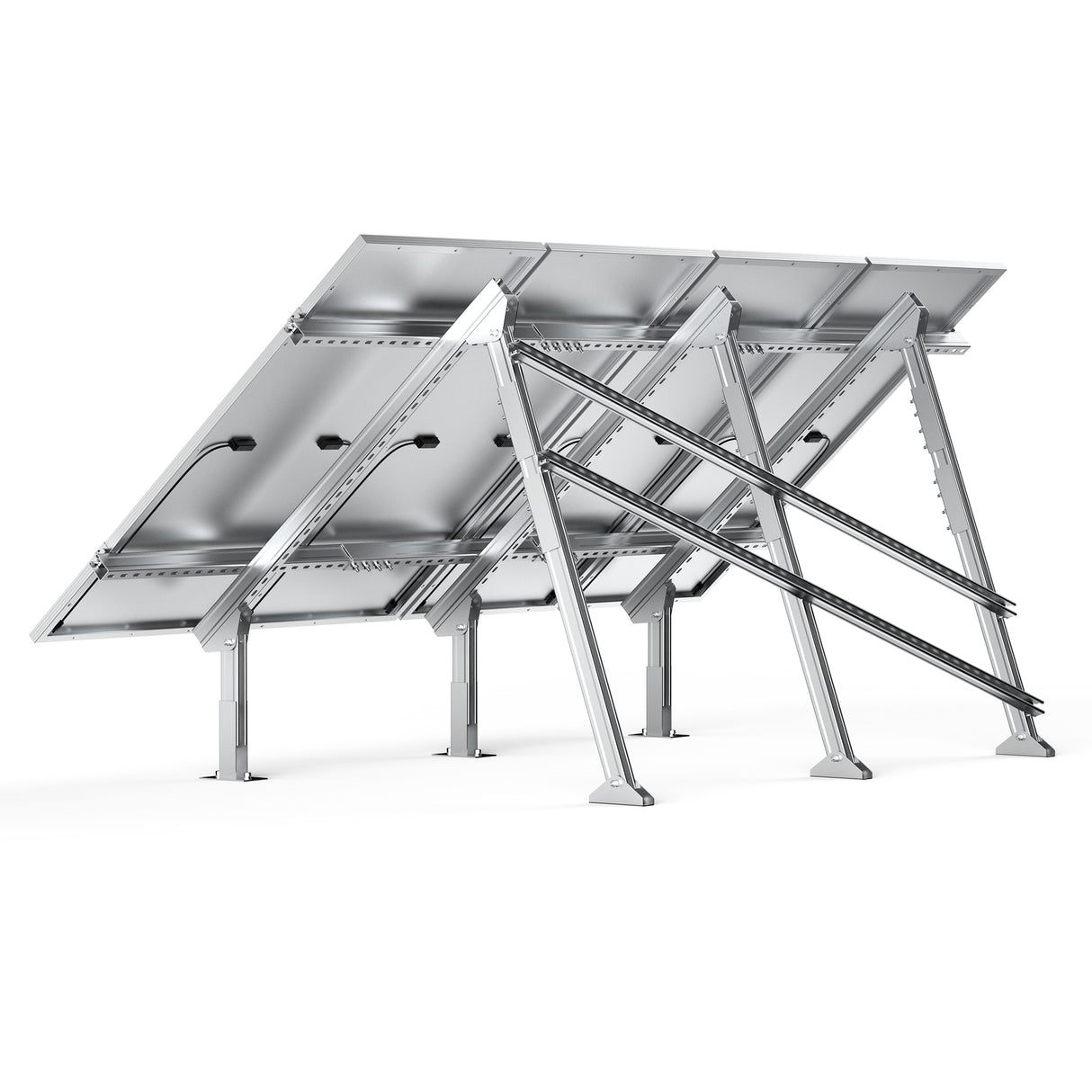 Rich Solar Solar Ground Mount | Fit MEGA 130 SLIM / MEGA 335 / MEGA 410 | Adjustable, Easy-to-Install Brackets for 1-4 Panels - Image 3