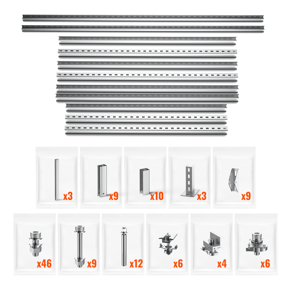 Rich Solar Solar Ground Mount | Fit MEGA 130 SLIM / MEGA 335 / MEGA 410 | Adjustable, Easy-to-Install Brackets for 1-4 Panels - Image 4